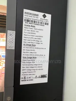 Reliable 48V SUMRY 7000VA Solar Inverter for Off-Grid Use