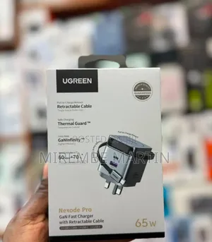 UGREEN Nexode Pro 65W GaN Pro Fast Charger With Retractable Cable