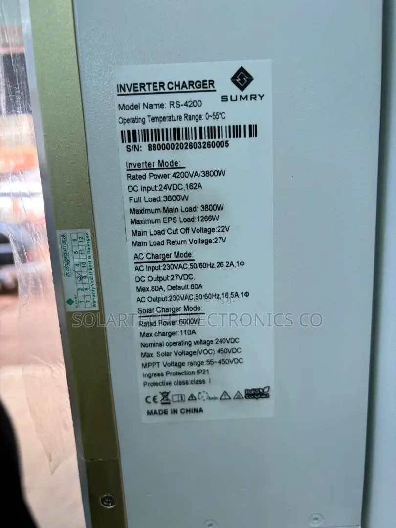 SUMRY 3800W Hybrid Inverter With Built-in 110A MPPT