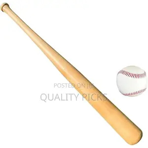 Relaxation Hard Wood Baseball Bat and Baseball Ball, for Beach Ball,