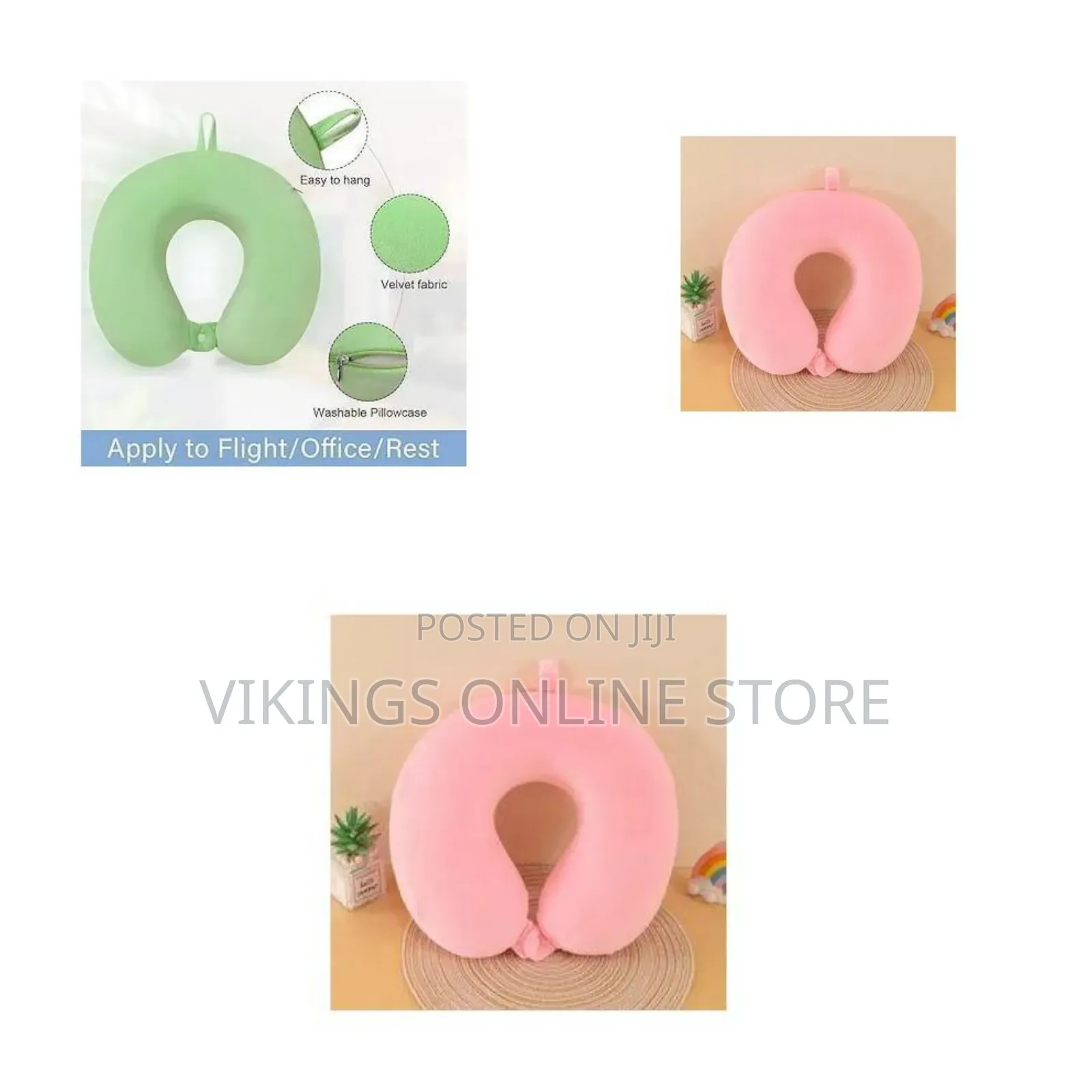 U-Shaped Neck Pillow Cushion for Traveling, Inflatable Memory Foam