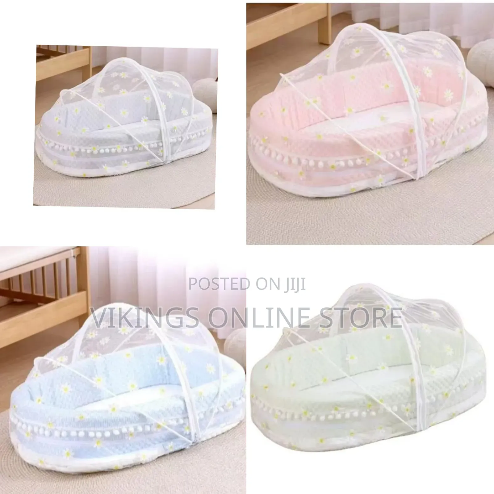 Baby Nest Premium Organic Cotton Cartoon Printed Cribs for Articles