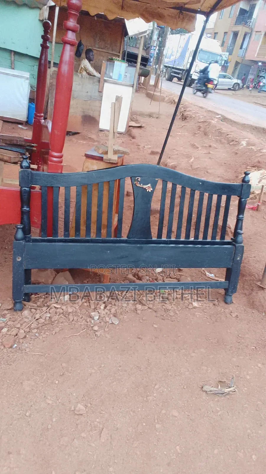Used / Second Hand 5by6 Wooden Bed in a Fine State on Sale