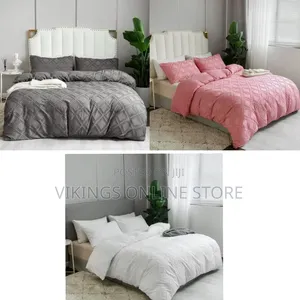 6*6 Embroidery Fabric Duvet Cover Set Soft Brushed Microfiber TC600