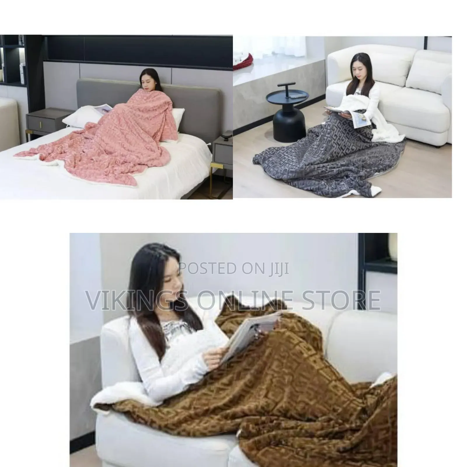 200x230 Cm Large Reversible Sherpa Fleece Blanket Soft Warm Bed Sofa