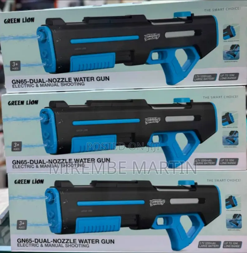 Green Lion GN65-Dual-Nozzle Water Gun With Electric Manual Shooting