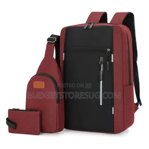 Fabric Chest Bag 3-Piece Set Backpack Sling Travel Pack