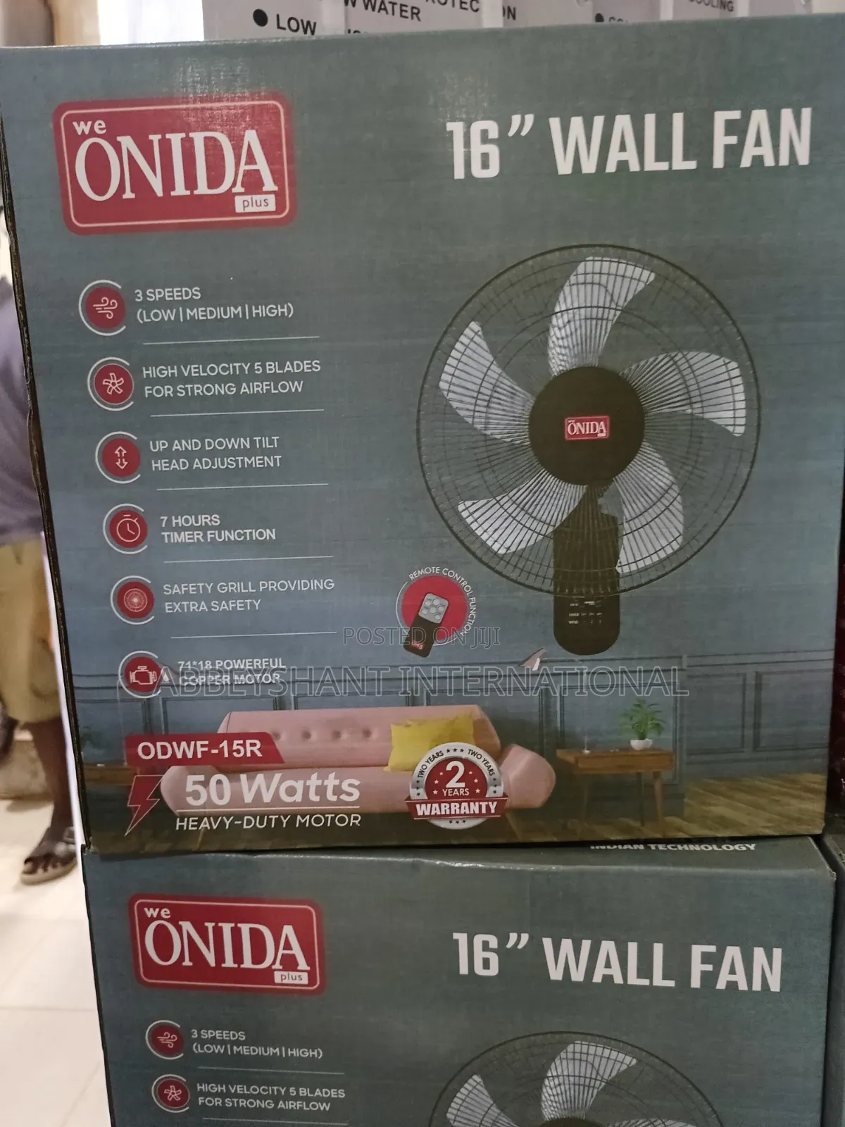 Onida Wall Remote Fan/16inch Wall Fan