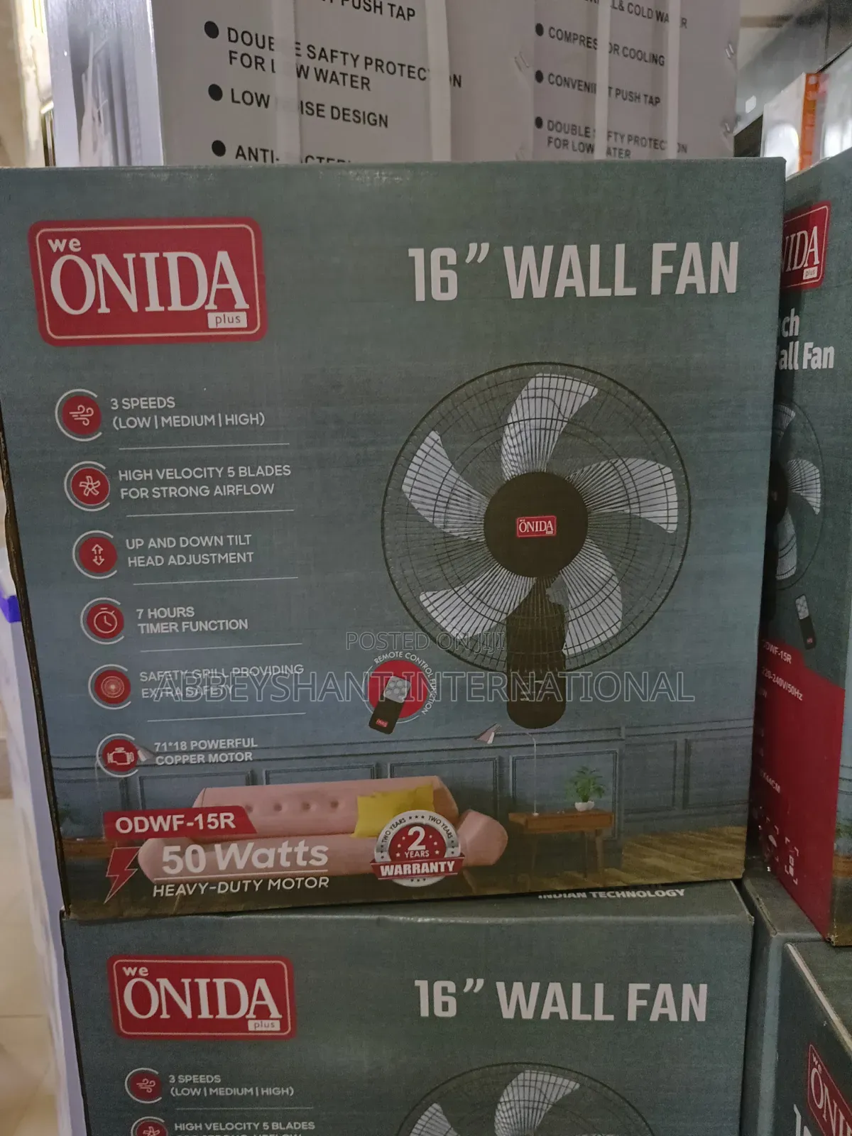 Onida Wall Remote Fan/16inch Wall Fan