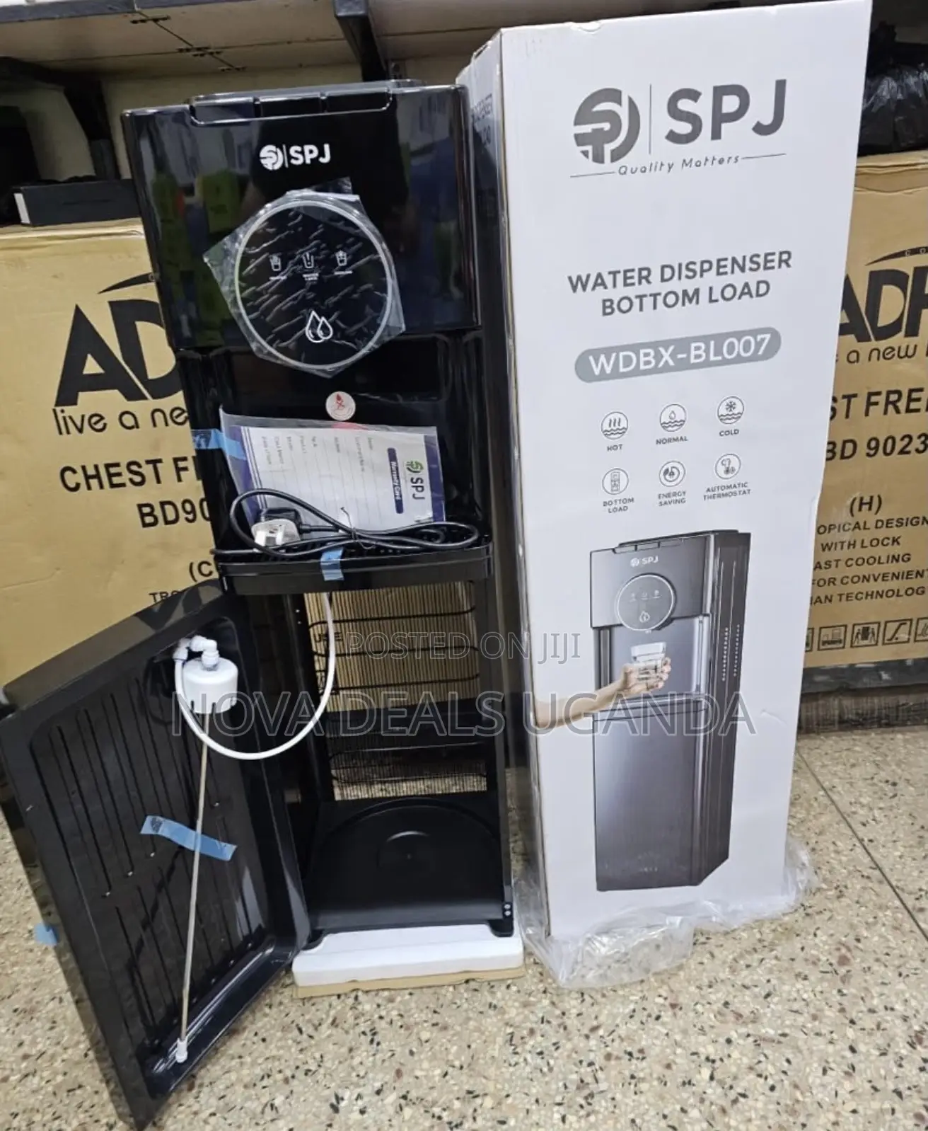 SPJ WDBX-Bl007 Bottom Load Water Dispenser – Hot, Cold Normal