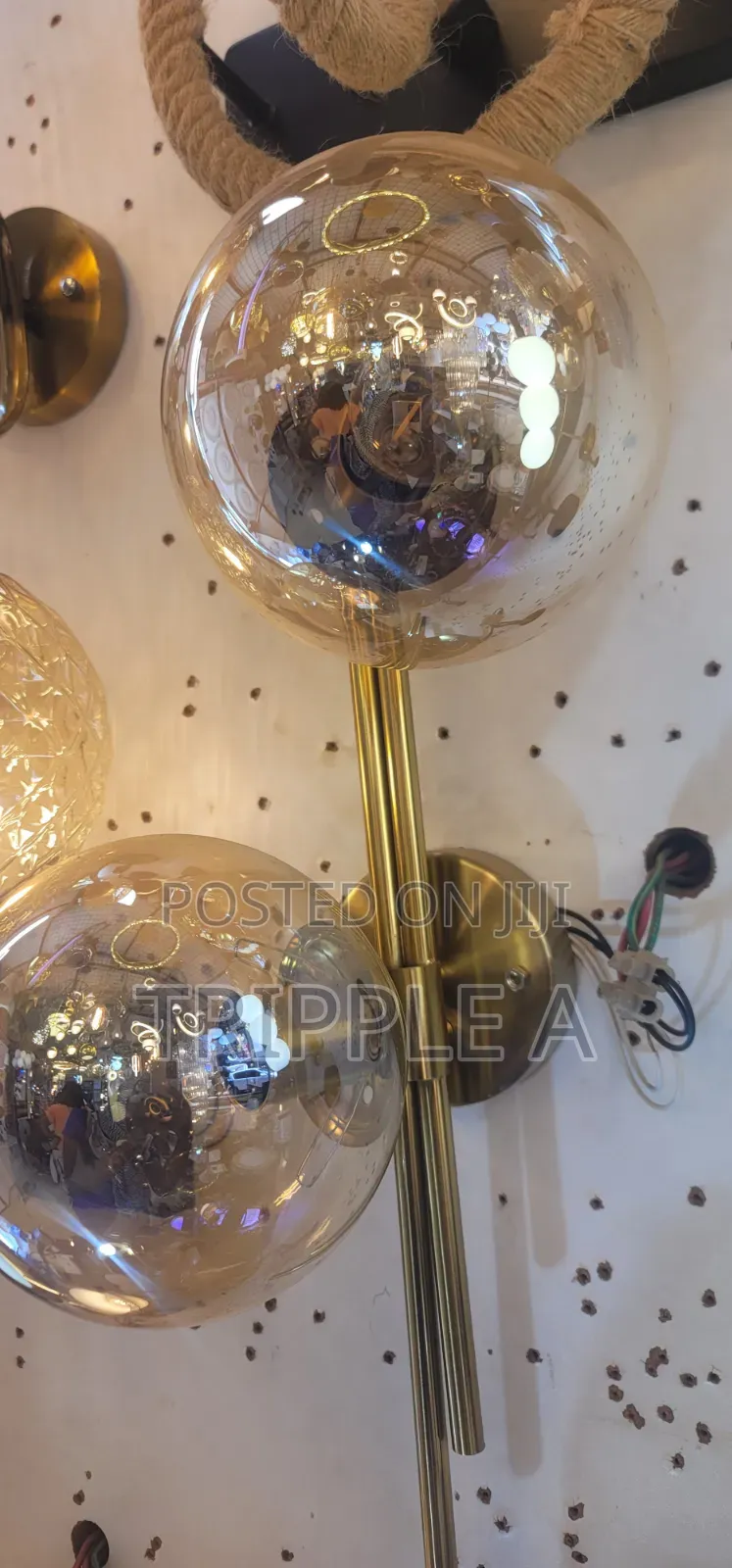 Modern Gold-Finish Wall Sconce