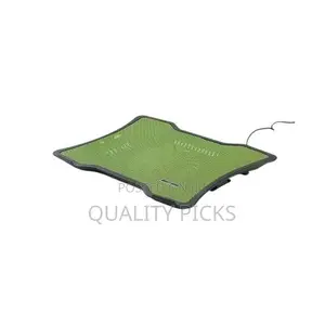 M5 Laptop Cooling Pad Aeaturing a Vibrant Green Mesh Surface