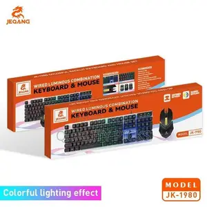 2 IN 1 Wired Keyboard and USB Gaming Wireless Mouse