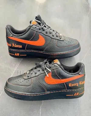 Nike Air Force 1 Low Vlone Black Orange Sneakers