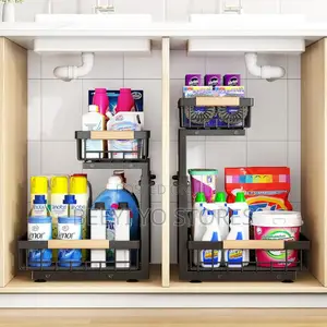 Tier Under-Sink Sliding Storage Organizer Rack