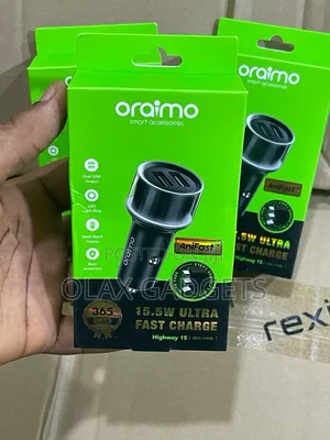 Oraimo Car Charger With 3-1 USB Cable