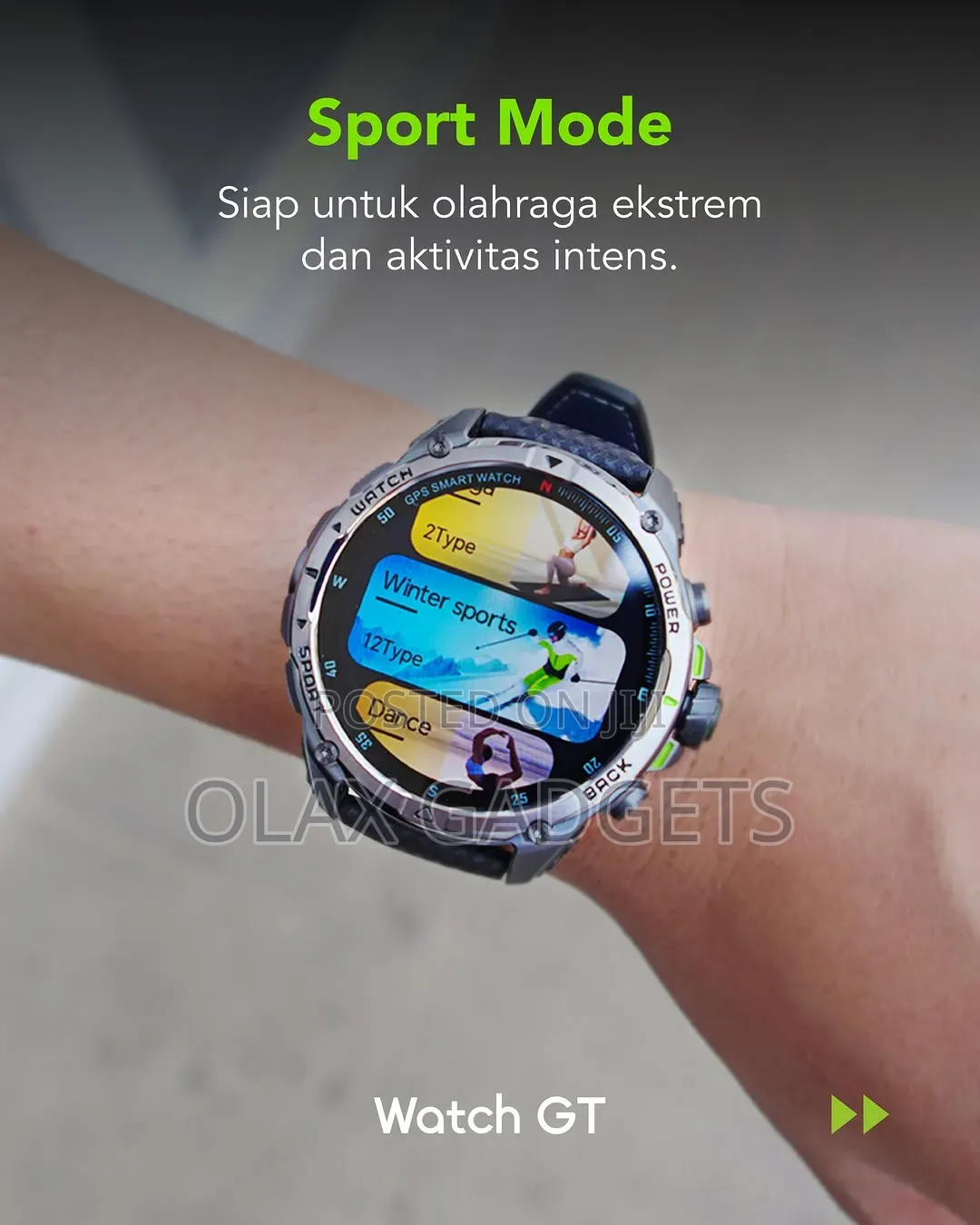 Oraimo Watch GT AMOLED GPS Bluetooth Calling Rugged Smartwatch