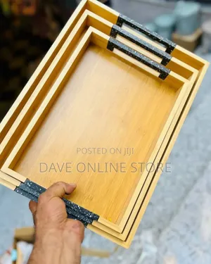 3pc Bamboo Trays