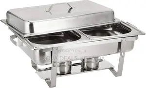 Double Chafing Dish Food Warmer, 4.5 Liter X 2