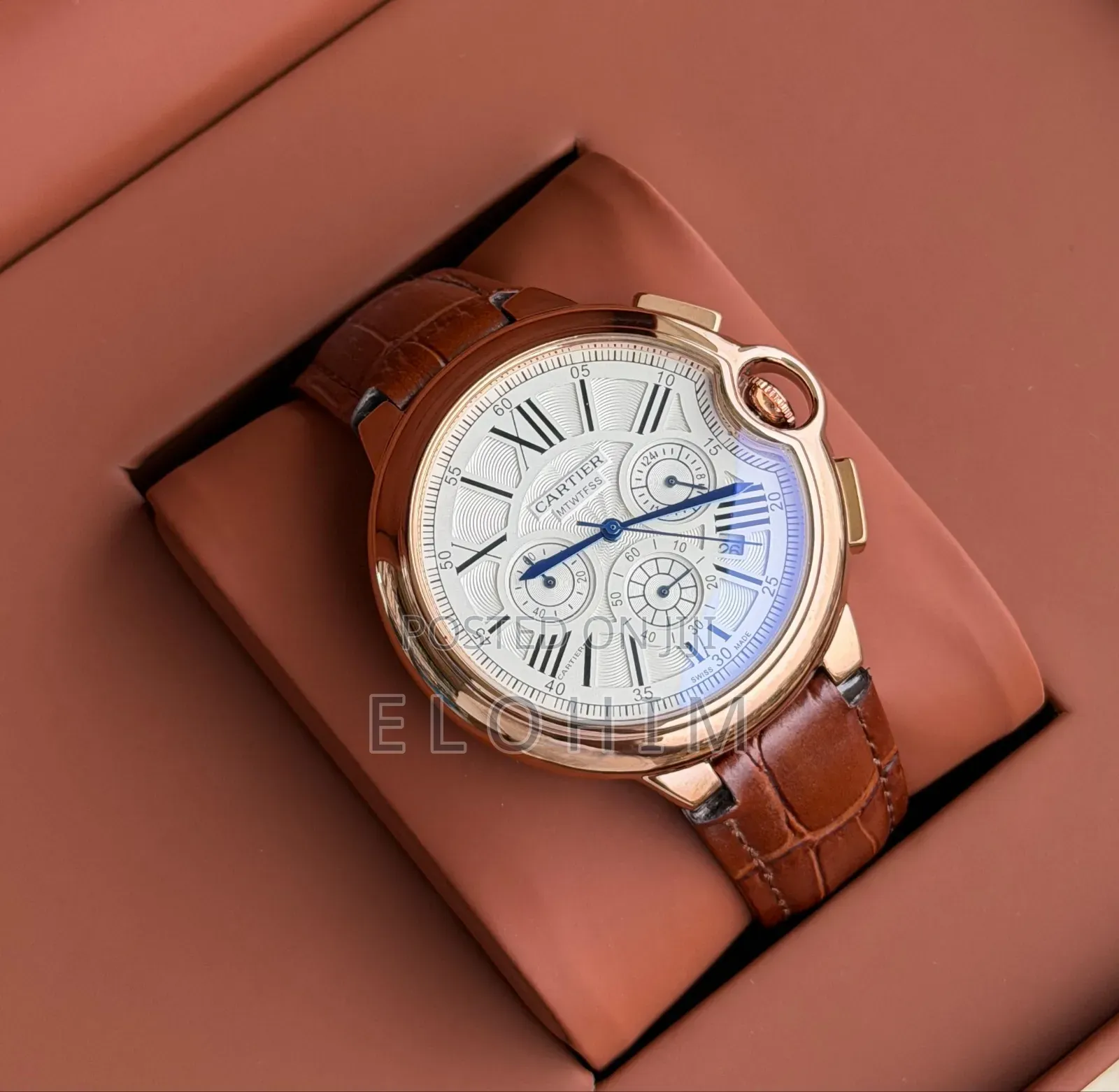 Catier Classy Analog Watch With Genuine Leather