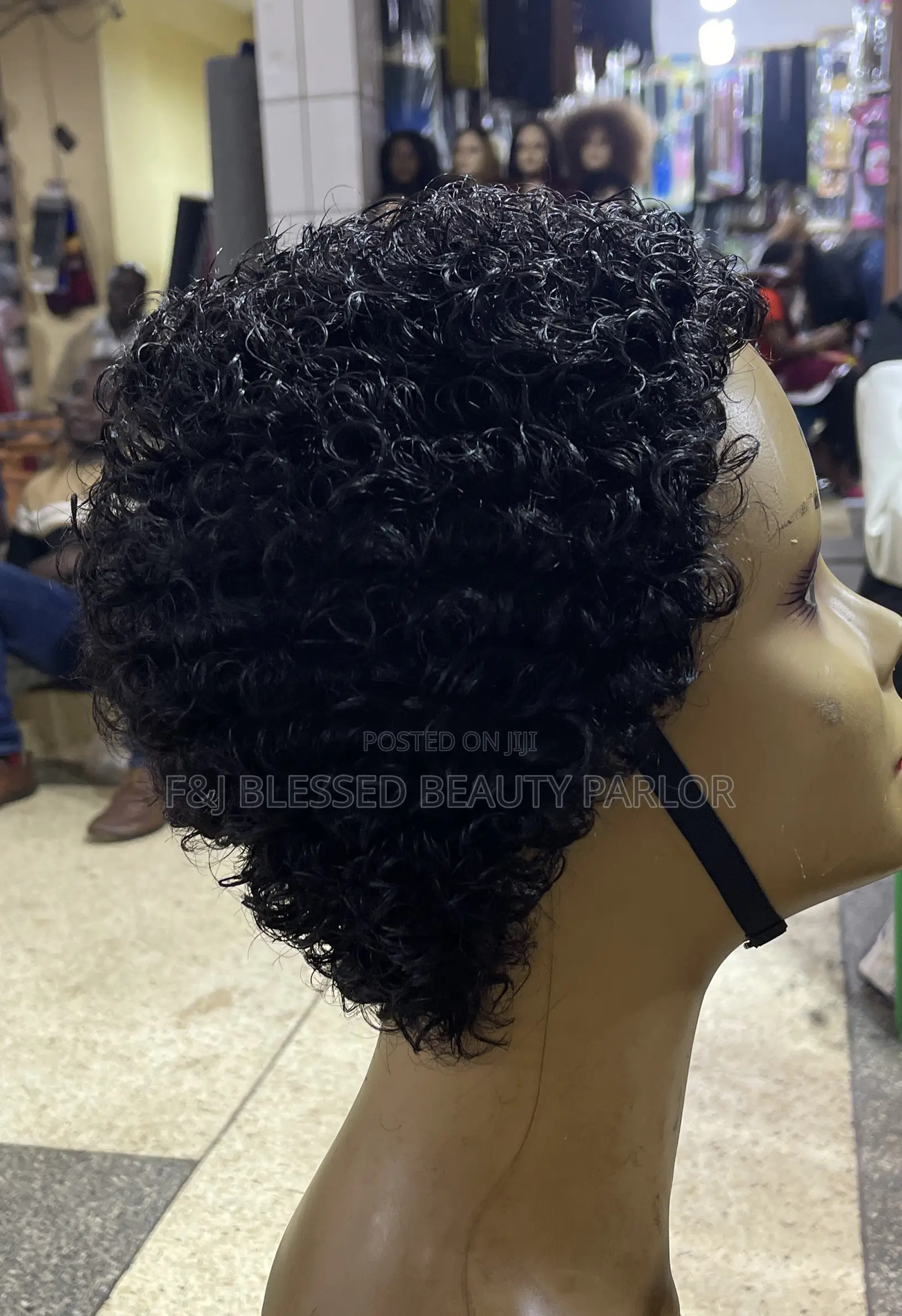 Curly Short Piece Wig