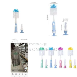 Baby Bottle Brush Set With Nipple Cleaner and Suction, 10.2" Cleaning