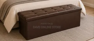 110 X 38 X 38cm Leather Ottoman