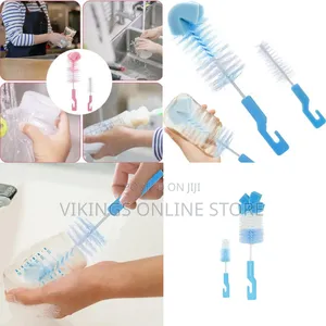 Baby Bottle Brush Set - Long Handle Baby Bottle Brush With Nipple