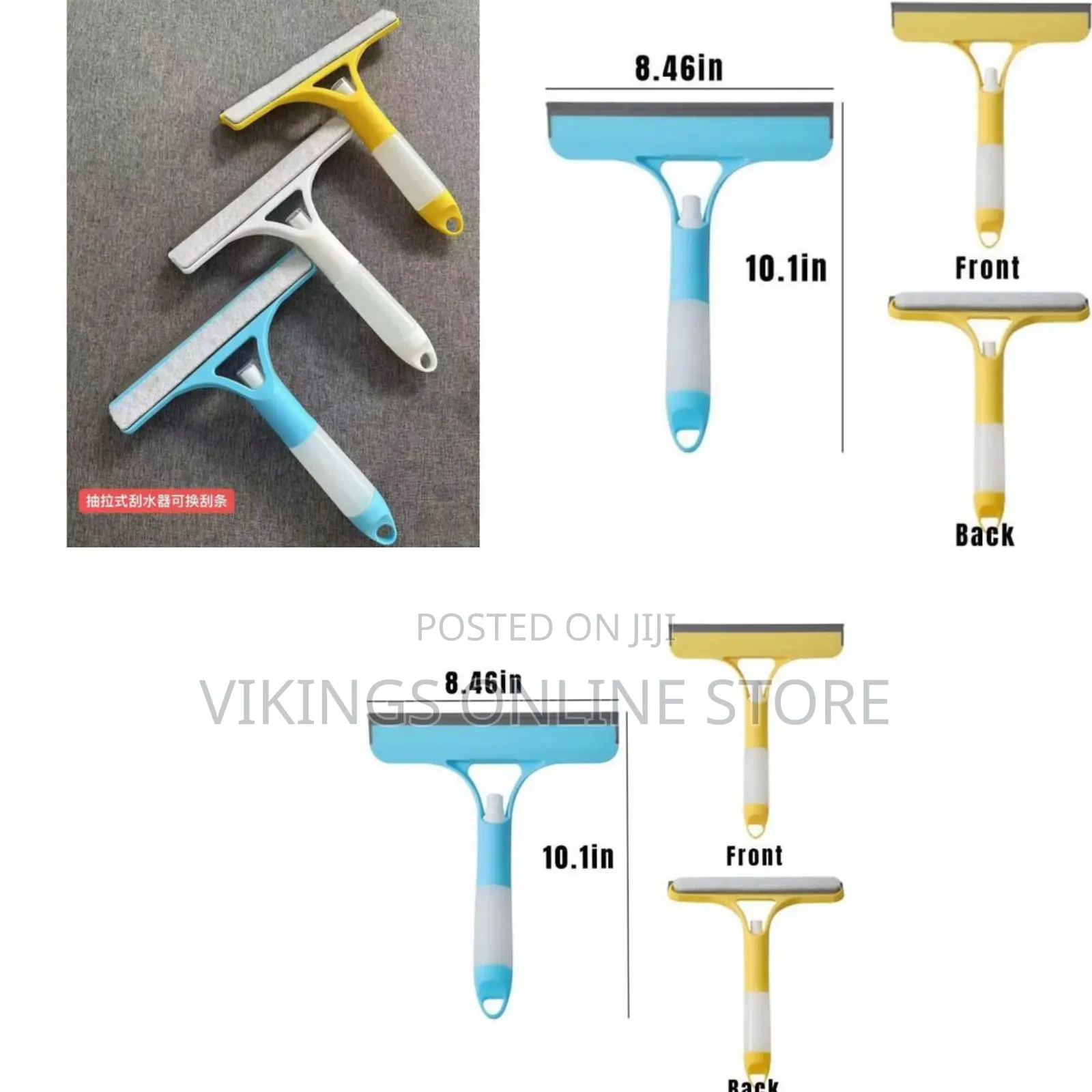 1 Piece of Double Sided Water Spray Squeegee 3 in 1 Window Cleaning