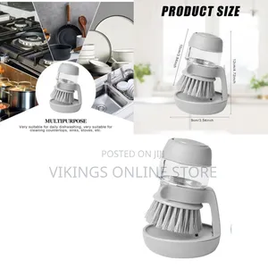 Washing Exfoliating Plate Brush Soap Dispensing Dish Brush