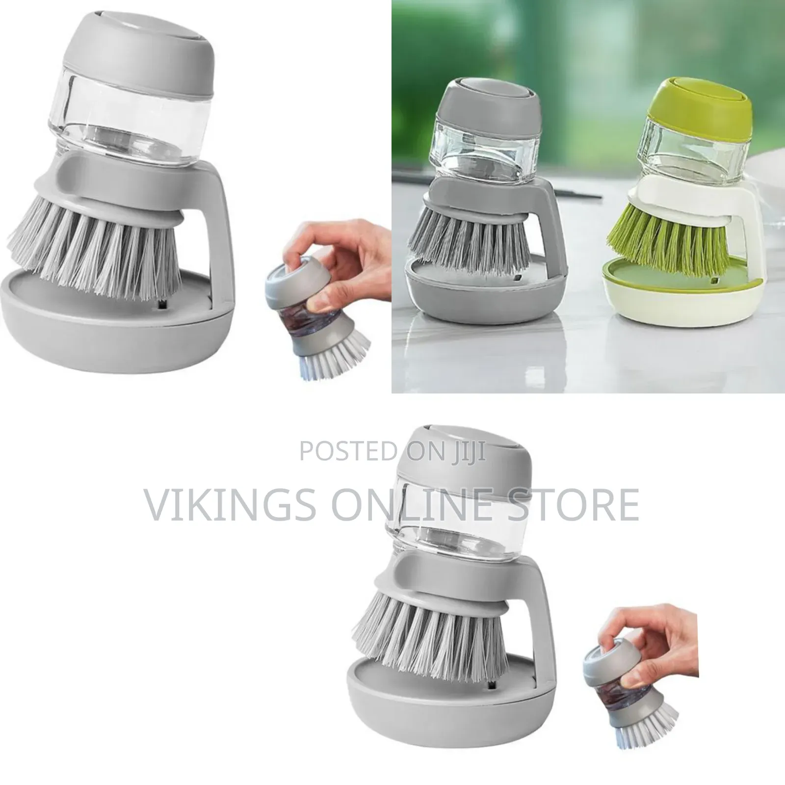 Washing Exfoliating Plate Brush Soap Dispensing Dish Brush