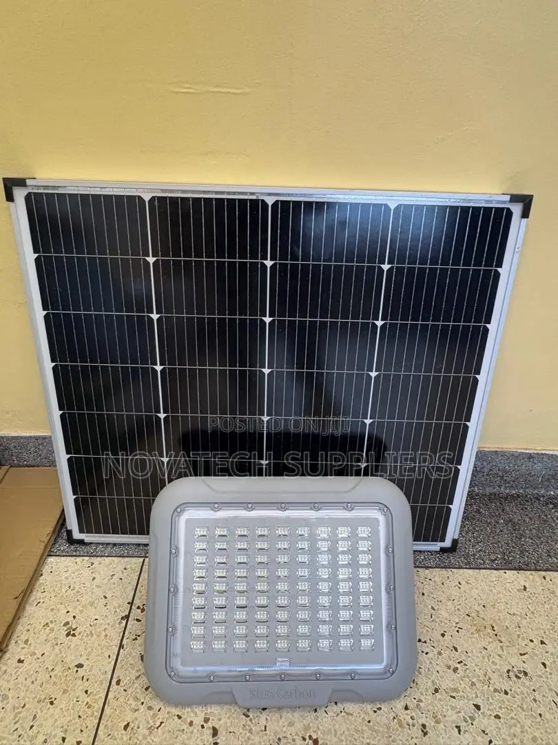 Blue Carbon 500W Outdoor Solar Security Flood Light WTH High-Lumen LED