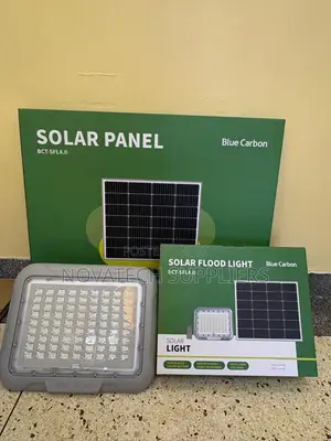 Blue Carbon 500W Outdoor Solar Security Flood Light WTH High-Lumen LED