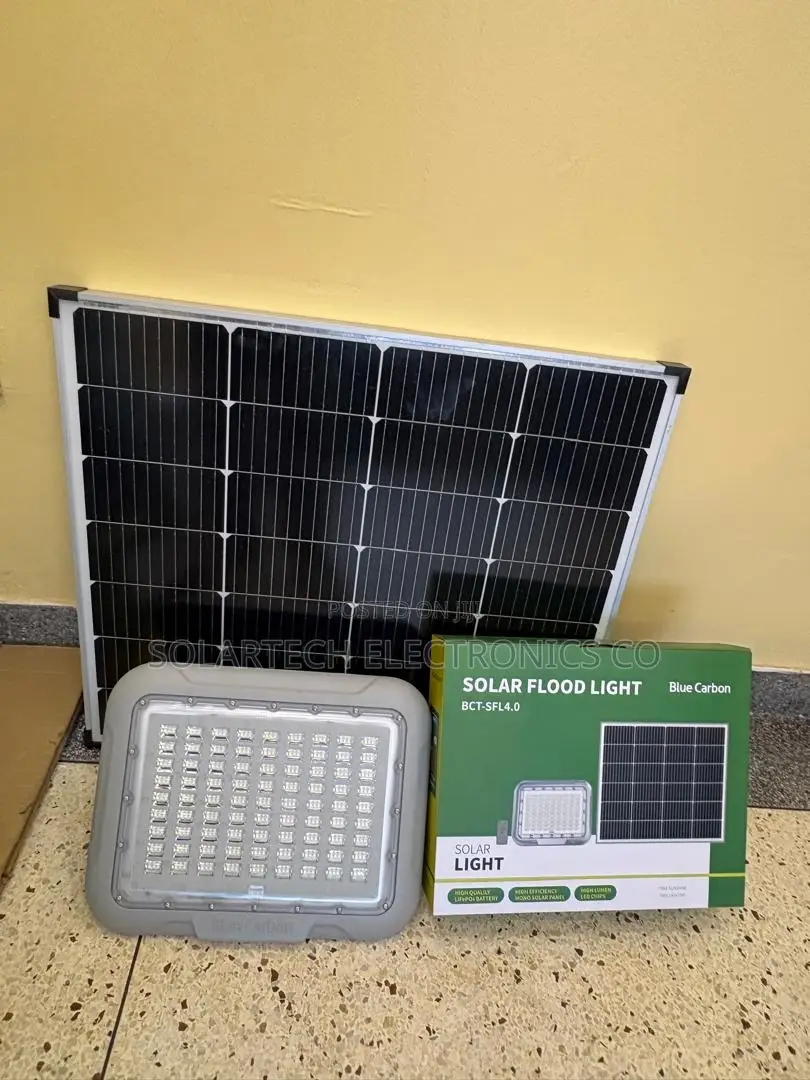 Blue Carbon 500W Powerful LED Solar Flood Light With LiFePO4 Battery