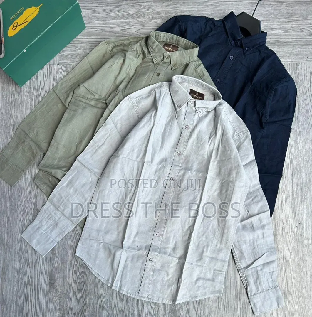 Premium Linen Shirts in Long Sleeves, Available in All Sizes and Color