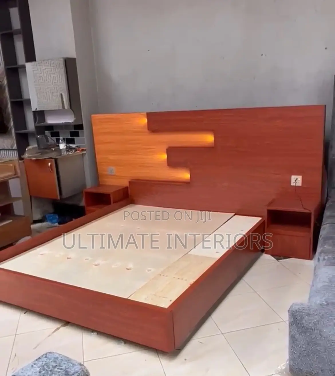 Modern 5 by 6 Bed Led Headboard and Power Sockets