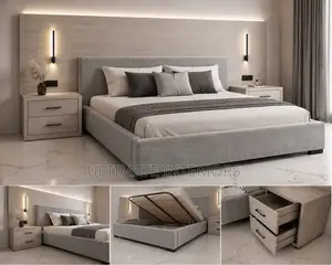 Modern 5 by 6 Bed Led Headboard and Power Sockets