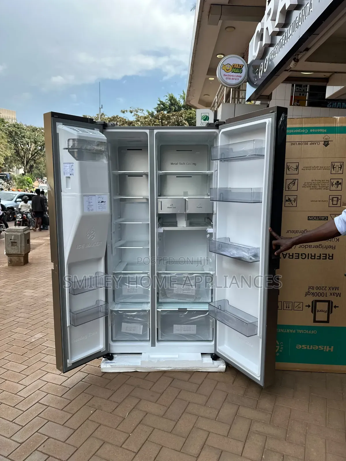 730ltrs Hisense Side by Side Frost Free Refrigerator Stainless Steel