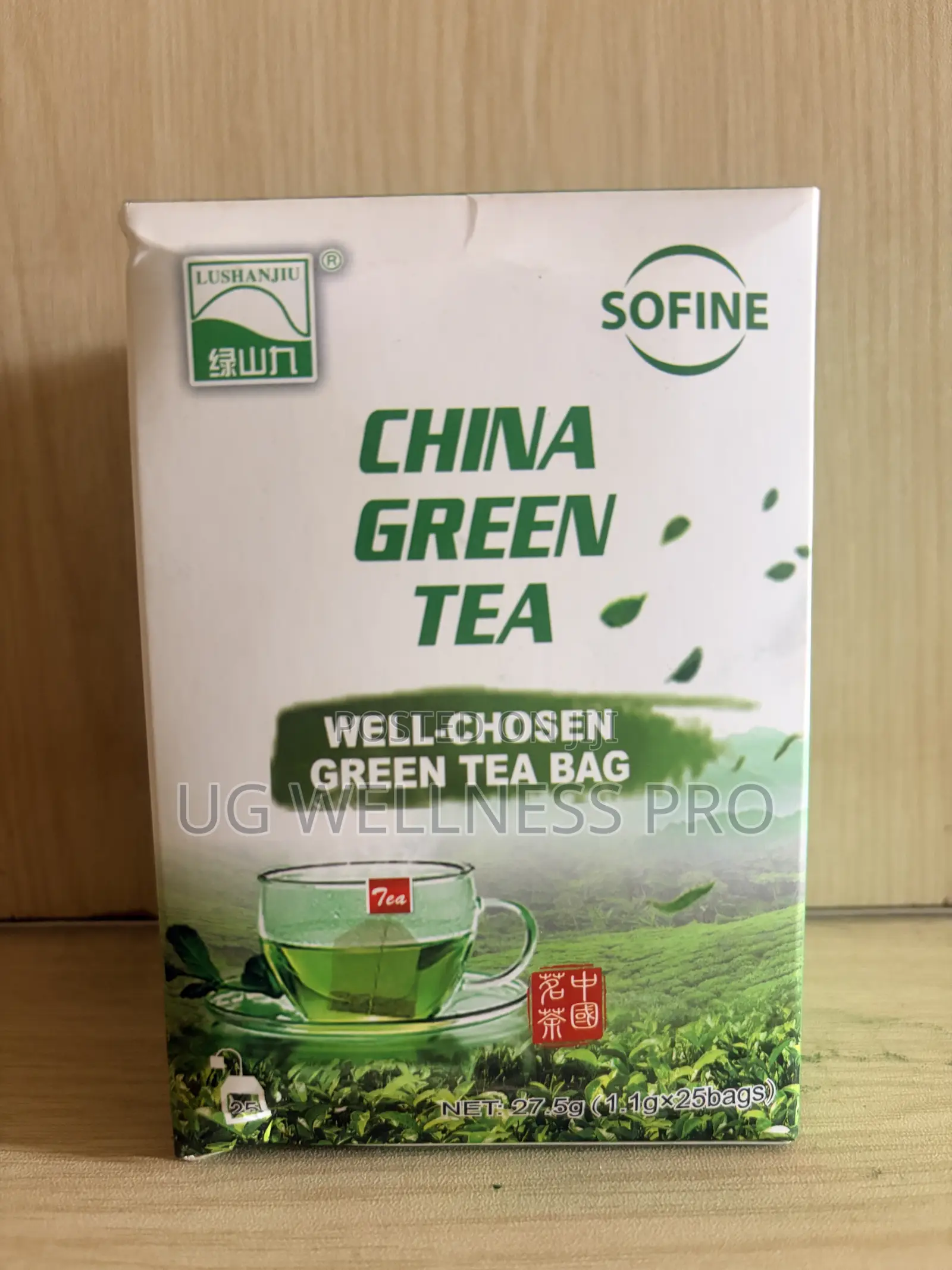 China Green Tea Well-Chosen 25 Tea Bags for Detox Weight Loss Support