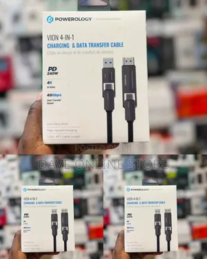 Powerology Vion 4-in-1 Cable Supports 240W Power