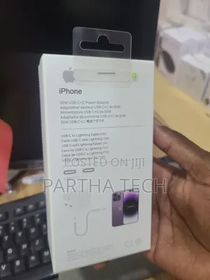 iPhone Charger 50w Dual Port + USB-C to Lightning Cable