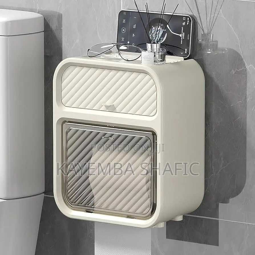 Waterproof Wall Mounted Toilet Paper Holder Bathroom Organizer