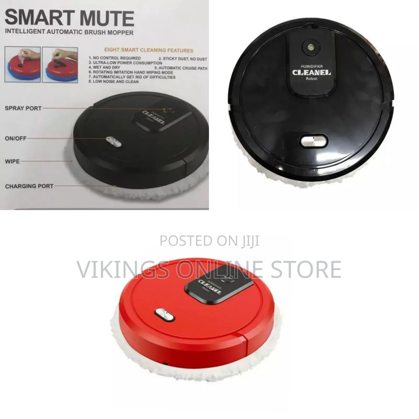 Other Smart Mute Automatic Brush Mopper Humidifier Cleaner Robot