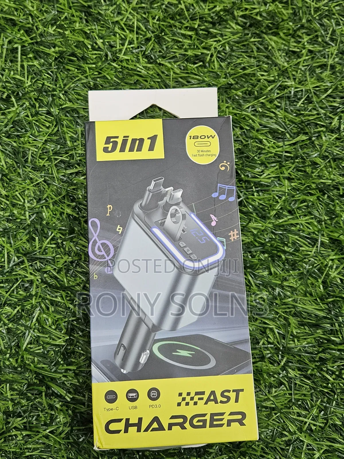 5-in-1 180W Smart Car Charger