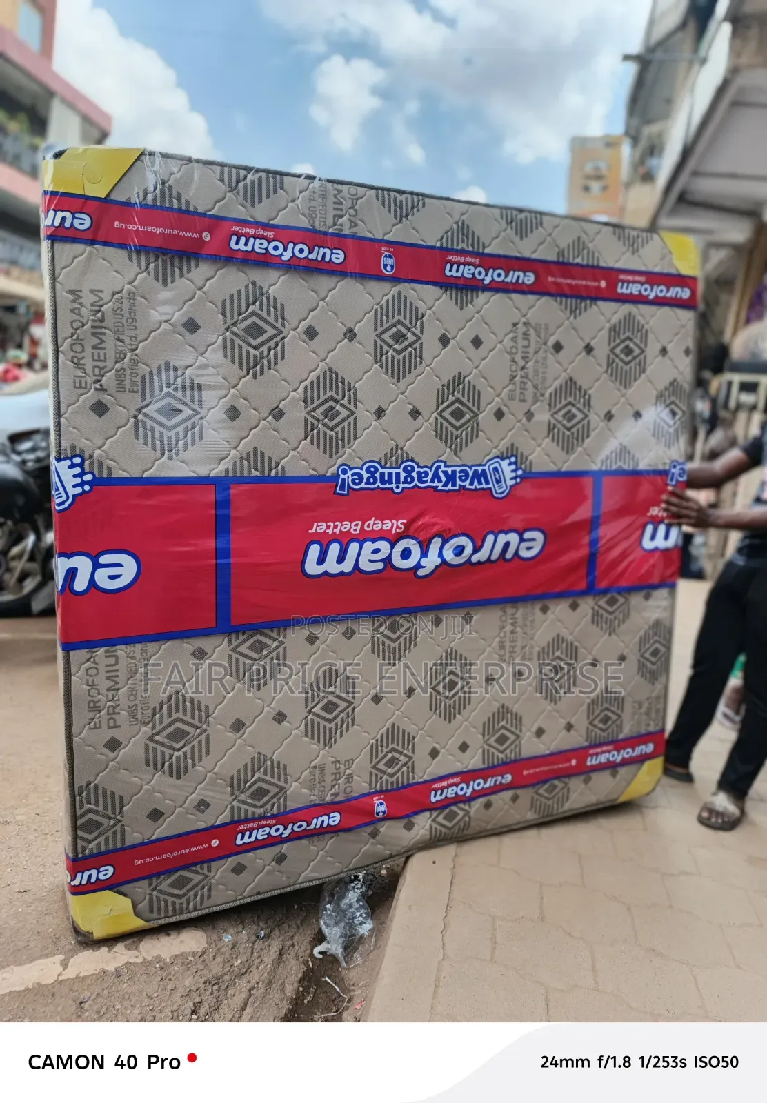 6x6 by 12 Inches. Euro Foam Mattress Premium High Density