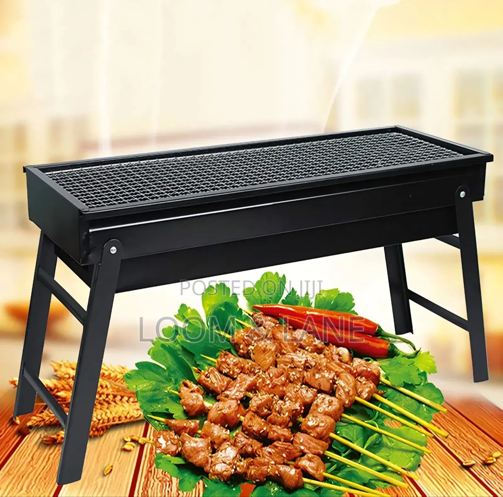 Portable Folding Stainless steelCharcoal Barbecue Grill