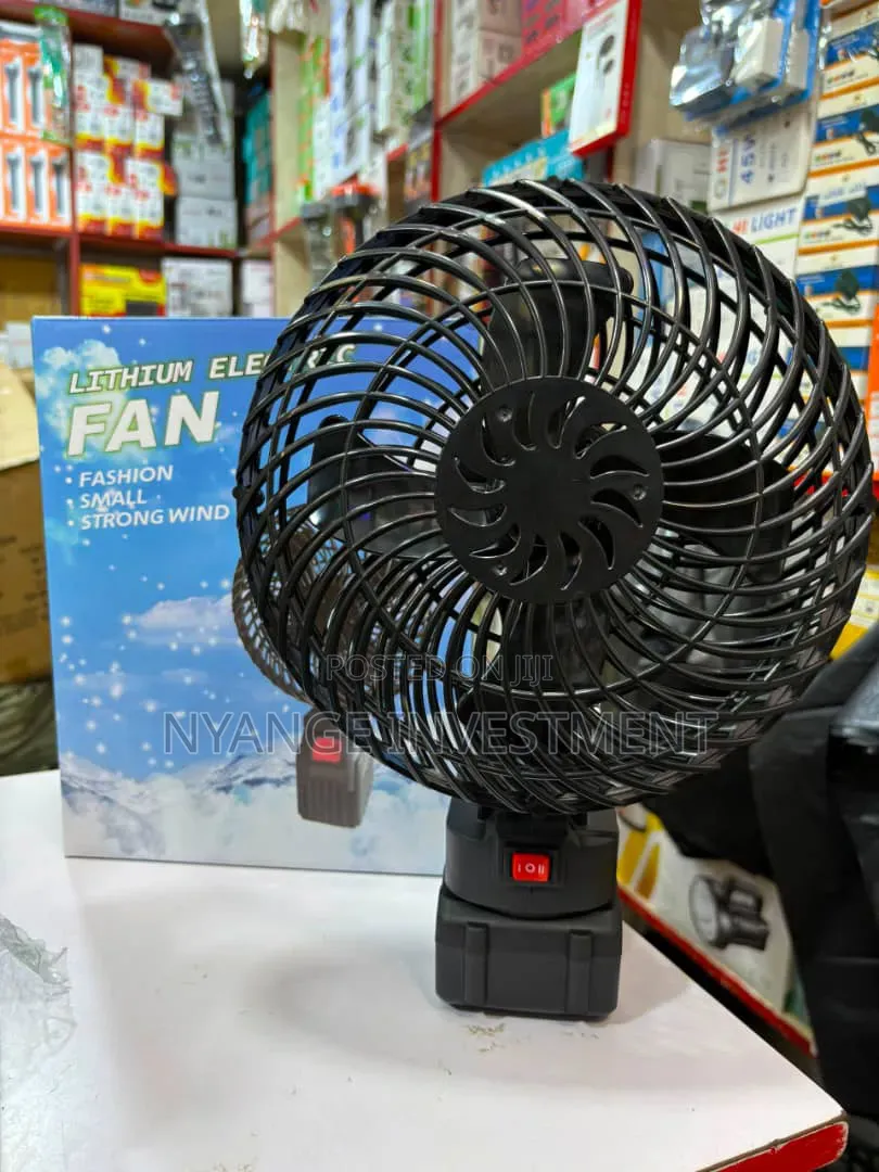 Cebal Lithium Electric Fan.It Is a Portable, Rechargeable Desk Fan
