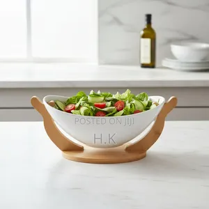 11-Inch White Ceramic Fruit Bowl