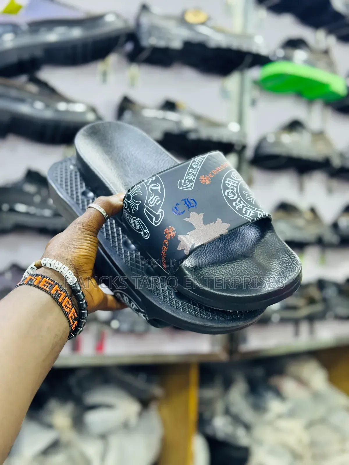 Men's Stylish Shark Camo Slide Sandals