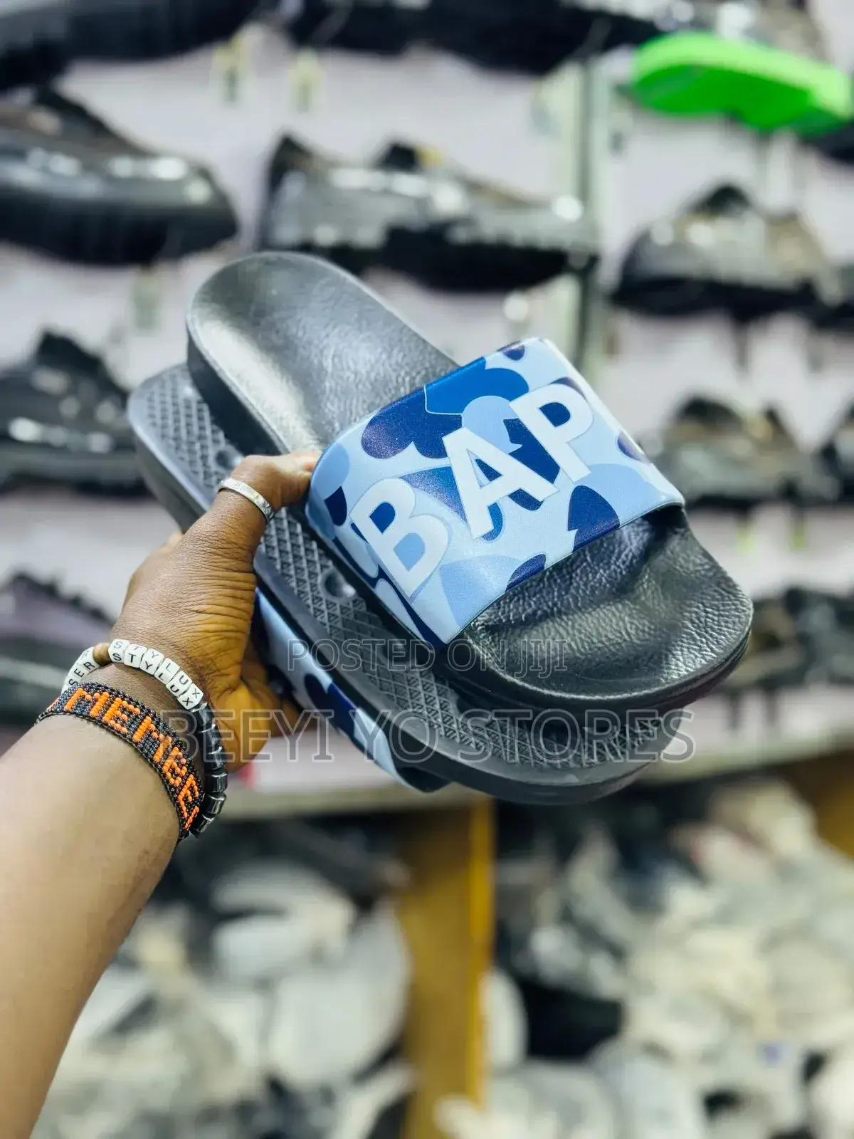 Men's Stylish Shark Camo Slide Sandals